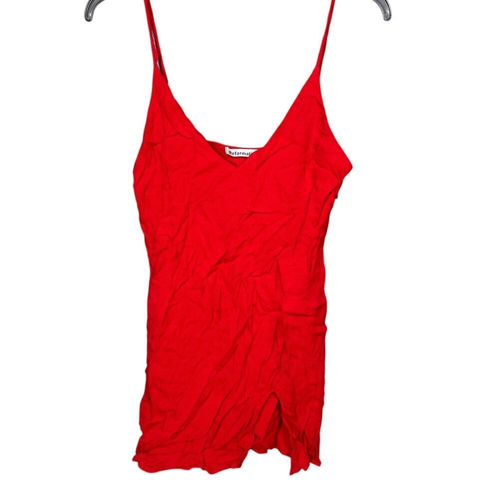 Reformation Marlowe Mini Dress Red Slip Dress Size Small - Picture 3 of 7